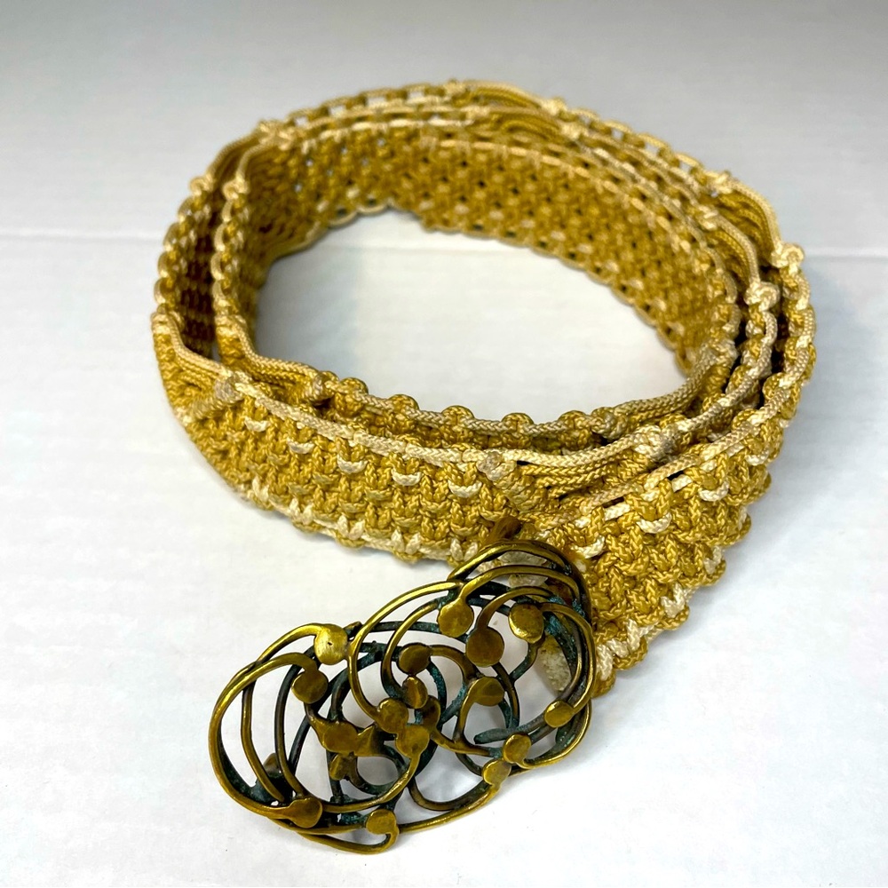 Hand Made Macrame Braided Boho Belt Size M/L